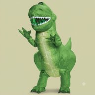 disfraz rex toy story - disney pixar - botarga inflable